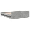 vidaXL Bed Frame with Drawers without Mattress Concrete Grey 120x200 cm