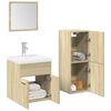 vidaXL 4 Piece Bathroom Furniture Set Sonoma Oak Engineered Wood