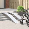 vidaXL Loading Ramp 2 pcs Silver 205 x 28 x 5 cm Aluminium