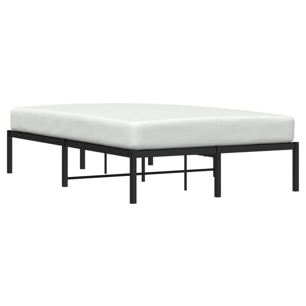 vidaXL Metal Bed Frame without Mattress Black 120x200cm