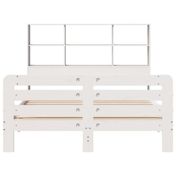 vidaXL Bed Frame without Mattress White 140x200 cm Solid Wood Pine