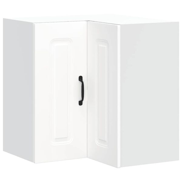vidaXL Kitchen Wall Corner Cabinet Kalmar White Engineered Wood