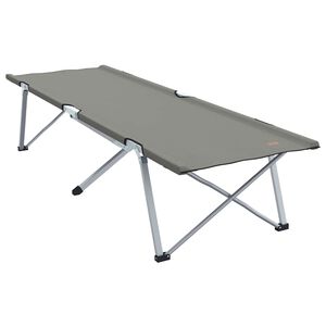 vidaXL Folding Camping Bed Grey 194 x 62.5 x 42.5 cm Oxford and Steel