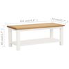 vidaXL Coffee Table 110x55x40 cm Solid Oak Wood