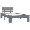 vidaXL Bed Frame without Mattress Grey Solid Pine Wood 100x200 cm