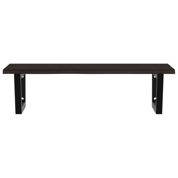 vidaXL Basin Shelf Wall Mounted Steel and Solid Wood Oak