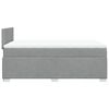 vidaXL Box Spring Bed with Mattress Light Grey 120x200 cm Fabric