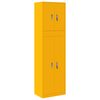 vidaXL Storage Cabinet 2 pcs Mustard Yellow 60 x 40 x 210 cm Steel