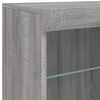 vidaXL Sideboard with LED Lights Grey Sonoma 142.5x37x67 cm