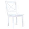 vidaXL Dining Chairs 2 pcs White Solid Rubber Wood