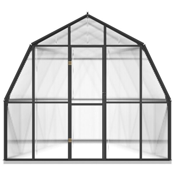 vidaXL Greenhouse with Base Frame Anthracite 9.53 m&sup2; Aluminium