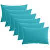 vidaXL Cushion Cover 6 pcs HEERLEN Turquoise 30 x 50 cm Polyester