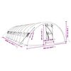 vidaXL Greenhouse with Steel Frame White 50 m&sup2; 10x5x2.3 m