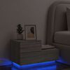 vidaXL Bedside Cabinet with LED Lights Grey Sonoma 70x36x40.5 cm