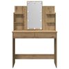 vidaXL Dressing Table with LED Lights Artisan Oak 96x40x142 cm