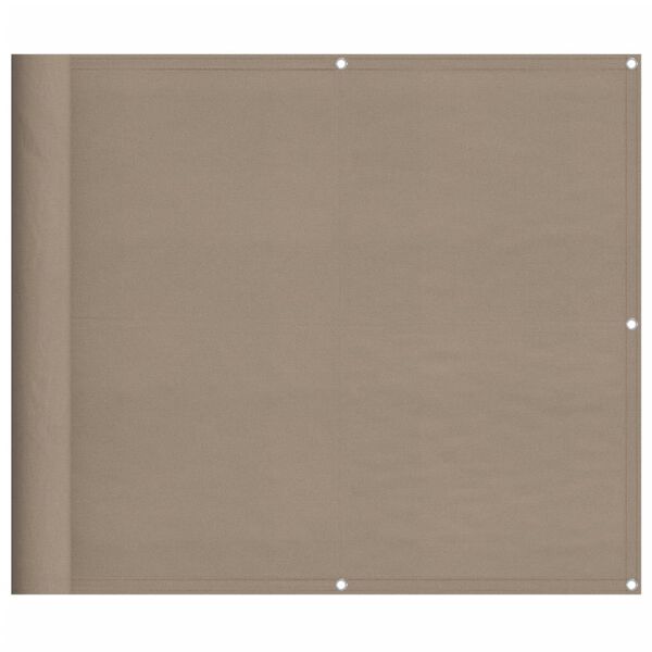 vidaXL Balcony Screen Taupe 90x700 cm 100% Polyester Oxford