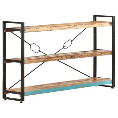 vidaXL 3-Tier Bookcase 140x30x80 cm Solid Reclaimed Wood