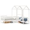 vidaXL Day Bed and Bench Set with Roof without Mattress White 80x200cm