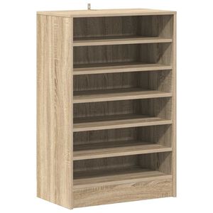 vidaXL Shoe Cabinet Sonoma Oak 60x35x92 cm Engineered Wood