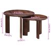 vidaXL Nesting Coffee Tables 2 pcs Dark Brown Solid Mango Wood