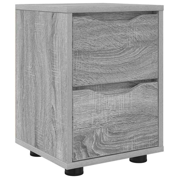 vidaXL Bedside Table Grey Sonoma 30.5 x 30 x 43 cm Engineered Wood