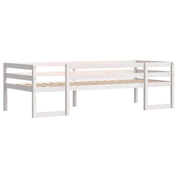 vidaXL Kids' Bed Frame without Mattress White 75x190 cm Small Single Solid Wood Pine