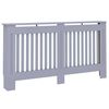 vidaXL Radiator Cover 2 pcs Grey 152 x 19 x 81.5cm Engineered Wood