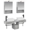 vidaXL Bathroom Cabinet Set 5 pcs Concrete Grey Engineered Wood