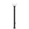 vidaXL Bollard Light with Sensor&Outlet 120 cm Black IP44