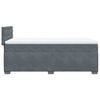 vidaXL Box Spring Bed with Mattress Dark Grey 90x190 cm Velvet
