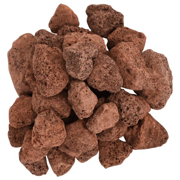 vidaXL Volcanic Rocks 25 kg Red 3-5 cm