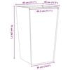 vidaXL Garden Planter Black 45x45x75 cm Steel