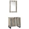 vidaXL Bathroom Cabinet Set 2 pcs White Solid Mango Wood