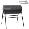 vidaXL Barrel Grill with 2 Cooking Grids 3 pcs 80 x 73 x 90 cm Metal