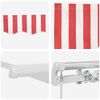 vidaXL Retractable Awning Manual Red and White 400 x 300 cm