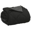 vidaXL Summer Duvet Black and Anthracite 220 x 200 cm Microfiber