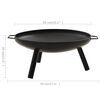 vidaXL Fire Pit 70x59x28 cm Steel