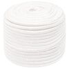 vidaXL Boat Rope Full White 12 mm 50 m Polypropylene