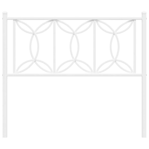 vidaXL Metal Replace Headboard White 100 cm