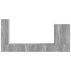 vidaXL TV Wall Cabinet Set Wall-mounted 6 pcs Grey Sonoma