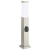 vidaXL Bollard Light with Outlet 50 cm Stainless Steel IP44