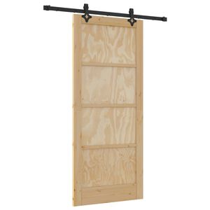 vidaXL Sliding Door ORKDAL 86 x 198.5 cm Solid Pine Wood Natural