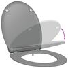 vidaXL Toilet Seat Grey 47 x 37.5 x 3.8 cm Duroplast