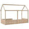 vidaXL Kids' House Bed Frame without Mattress 90x200 cm Solid Wood Pine