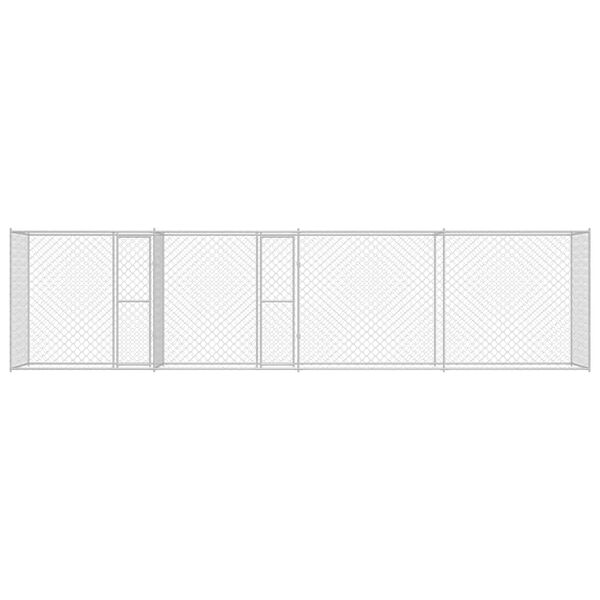 vidaXL Dog Cage Silver 800 x 200 x 200 cm Galvanised Steel