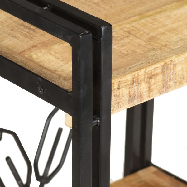 vidaXL 3-Tier Bookcase 40x30x80 cm Solid Mango Wood