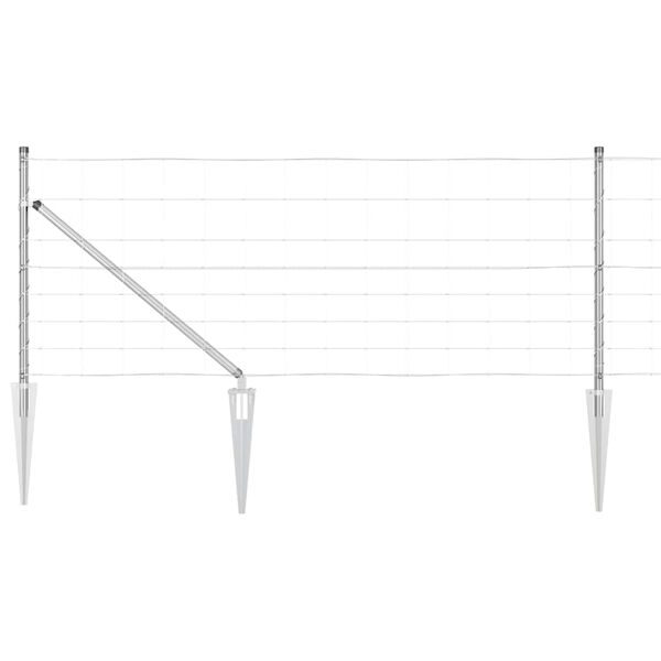 vidaXL Fence Post Galvanized 25 x 0.8 m Steel