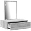 vidaXL Dressing Table with Drawer Grey 60 x 40 x 70 cm Engineered Wood