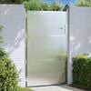 vidaXL Garden Gate with Lock Silver 100 x 125 cm Stainless Steel