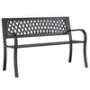 vidaXL Garden Bench Black 120 cm Steel
